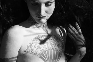 Réalisation d’un body painting pour la chorégraphe et photographe Karine Saporta